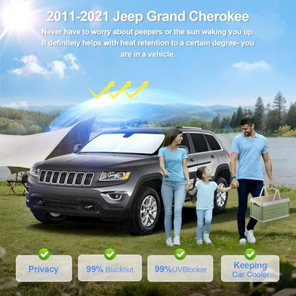 8pcs Car Window Shades for Jeep Grand Cherokee 2011