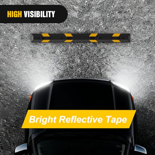72 Inch Parking Curb with Reflective Strips