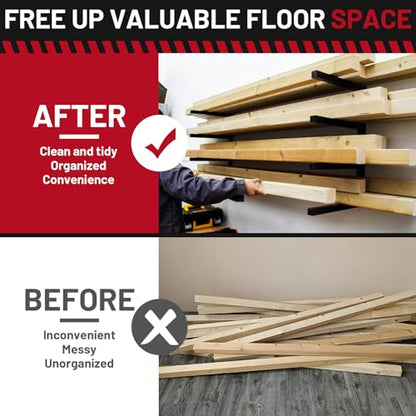 Wood Organizer and Lumber Storage Rack Wall Mount