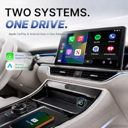 2 in1 Wireless CarPlay Adapter for Apple CarPlay & Android Auto