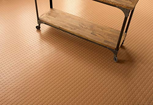 Large Coin Pattern Vinyl Garage Floor Protector Mat