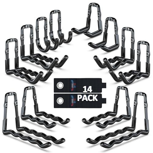 Super Heavy Duty Garage Hooks 14 Pack (12 Count)