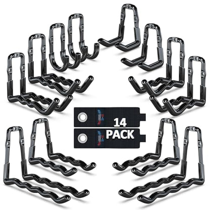 Super Heavy Duty Garage Hooks 14 Pack (12 Count)