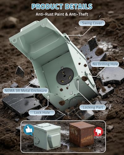 30 Amp RV Power Outlet Box