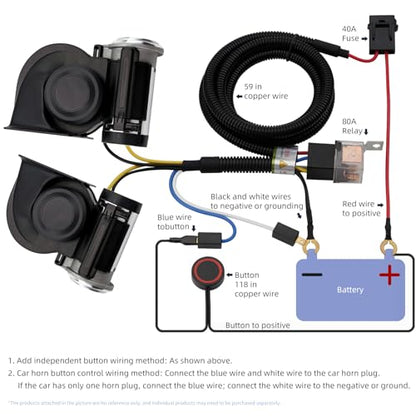 Car Horns Loud Train Horns for Car (2 Count)