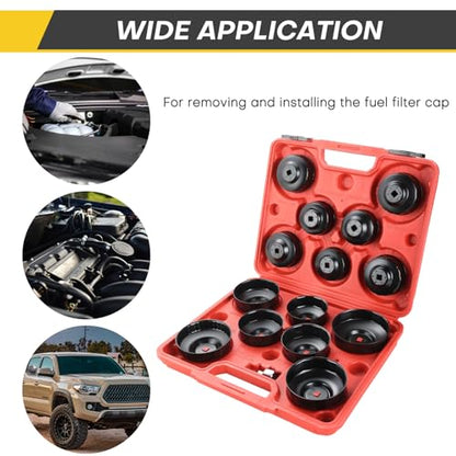 15PCS Oil Filter Cap Wrench Tool