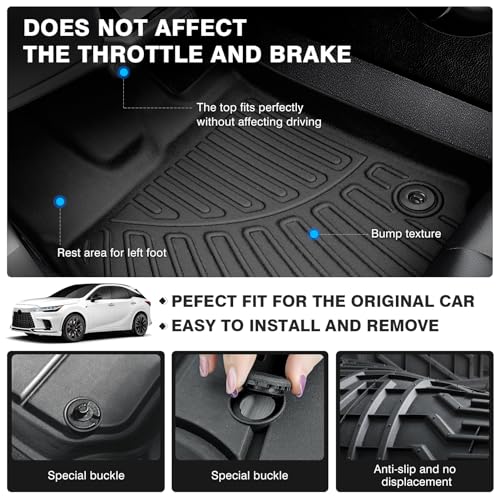 Floor Mats for 2023 2024 2025 2026 Lexus RX RX350 RX350h RX500h