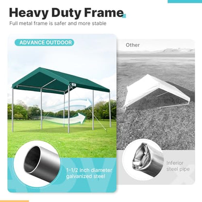 Adjustable 10x15 ft Heavy Duty Carport Car Canopy Garage Boat Shelter Party Tent
