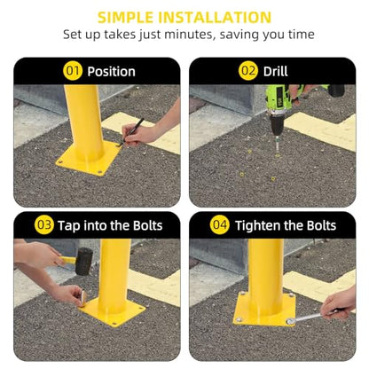 4 Pack Heavy Duty Safety Bollards