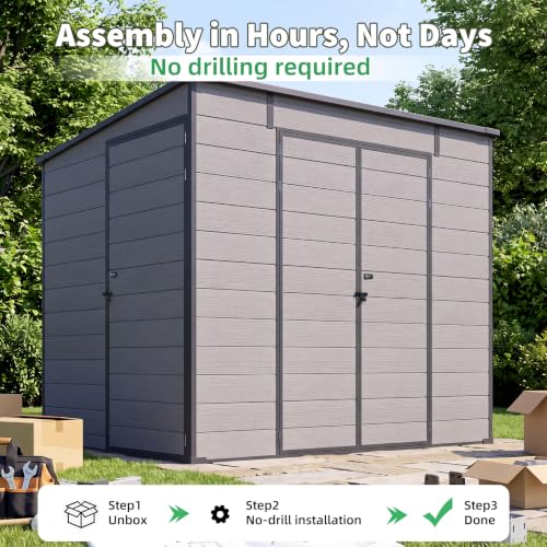 6'x8' Outdoor Resin Storage Shed
