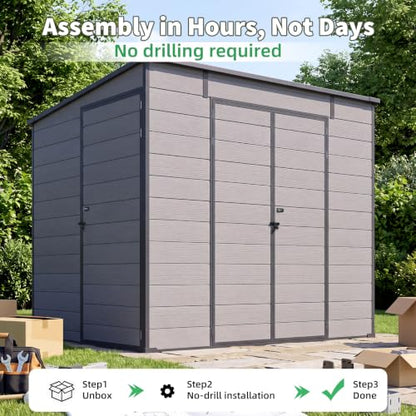 6'x8' Outdoor Resin Storage Shed