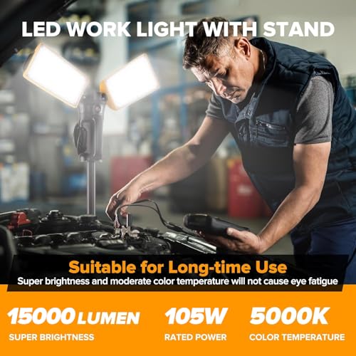 Upgraded】5000K 15000 Lumen 105 Watt Dual