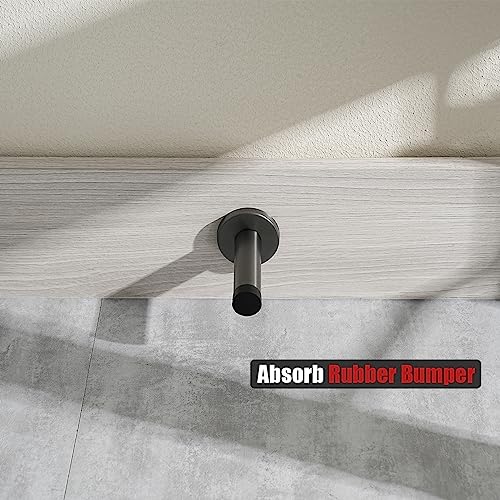 Door Stopper 304 Stainless Steel Thicken 1mm Sound Dampening Door Stop Bumper Wall Protetor 2 Pack (2 Count)