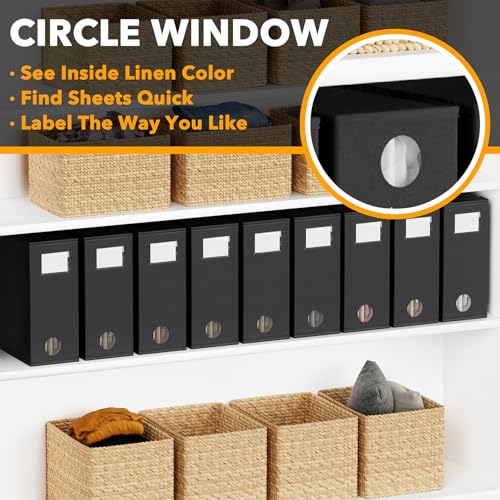 9 Pack Bed Sheet Organizers and Storage (9 Count)