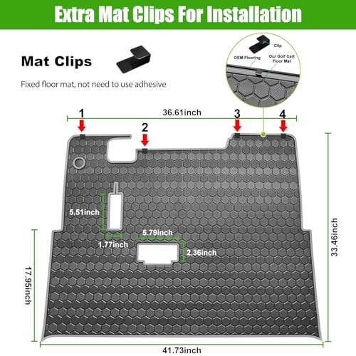 EZGO TXT Golf Cart Full Coverage Floor Liner Mat