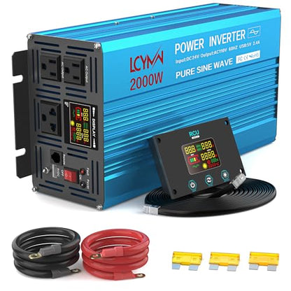 2000 Watt Inverter Pure Sine Wave DC 24V to 110V