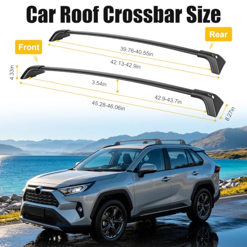 260lbs Aluminum Roof Rack Cross Bars for Fit Toyota RAV4 2019