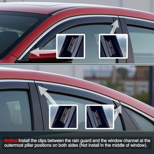 in Channel Rain Guards for Honda Civic Sedan 2016 (4 Count)