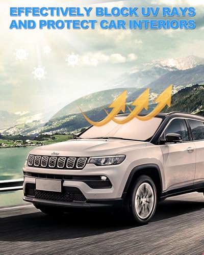 Foldable Front Windshield Sunshade fit for Jeep Compass 2017