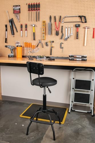 W85016 Pneumatic Shop Stool with Removable Backrest