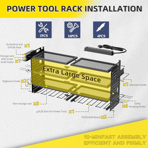 Power Tool Organizer Wall Mount