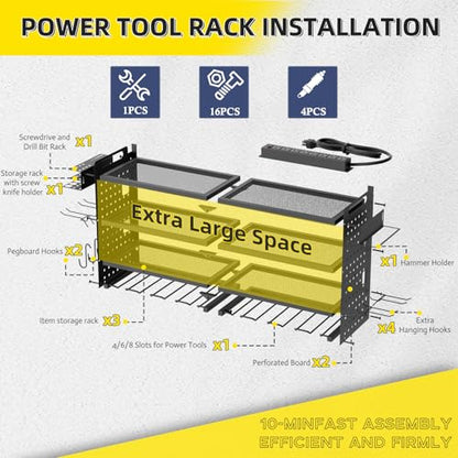 Power Tool Organizer Wall Mount