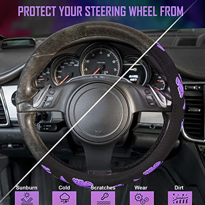 Purple Butterfly Steering Wheel Covers