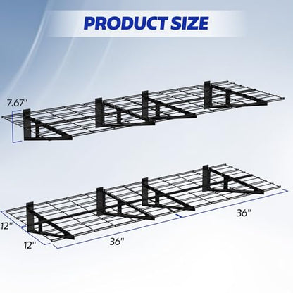 2 x 6 ft Garage Wall Shelving (2 Count)