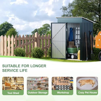 Vertical Outdoor Steel Storage Shed with Floor Frame