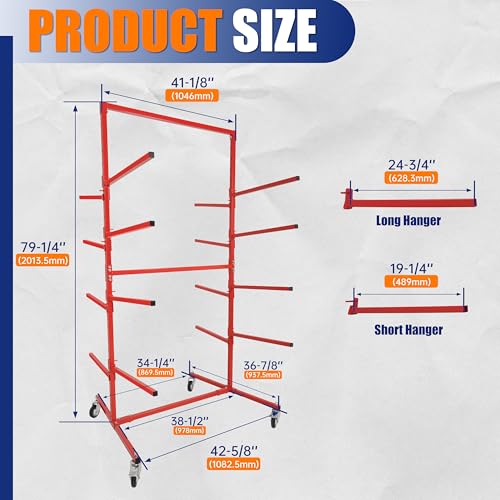 Bumper Adjustable Storage Rack Steel Floor Mobile Bumper Storage