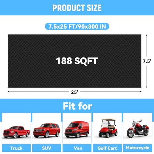 7.5x25 FT Garage Floor Mat