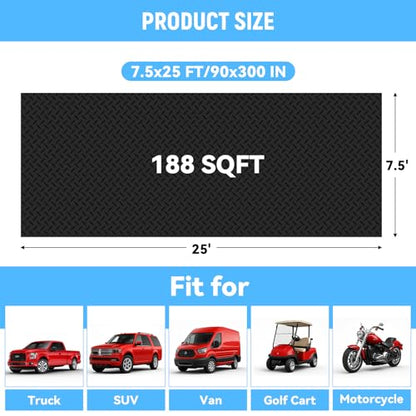 7.5x25 FT Garage Floor Mat