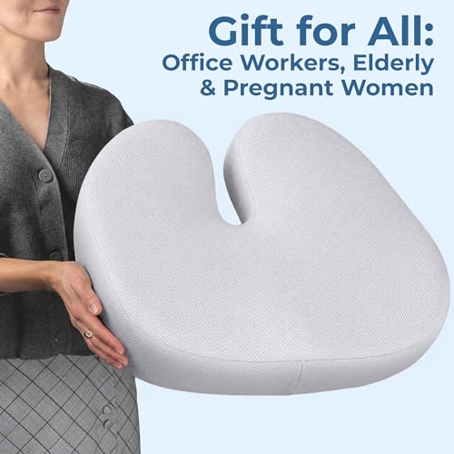 Seat Cushion Memory Foam Chair Cushion for Tailbone Pain Relief