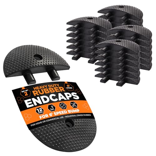 Rubber End Caps for 6 Ft Speed Bumps (12 Count)