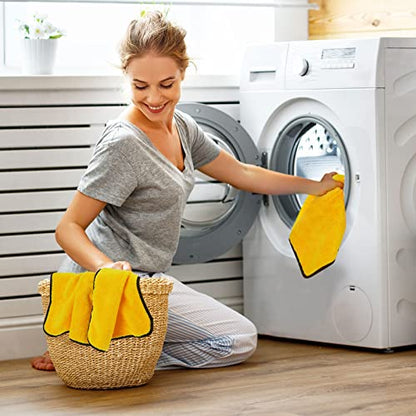 120 Pcs Yellow Microfiber Towels