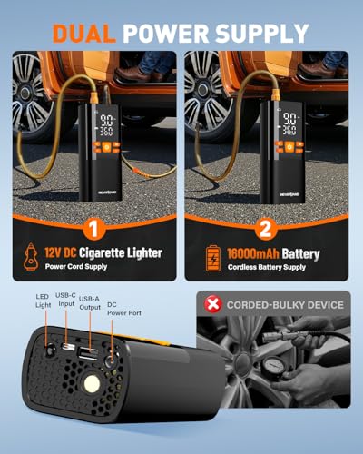 Tire Inflator Portable Air Compressor