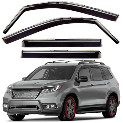 Window Deflectors Smoke Tinted in (4 Count)