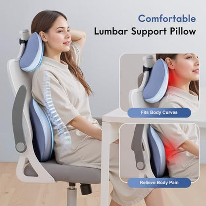 Lumbar Support Pillow and Neck Pillow for Office Chair Car