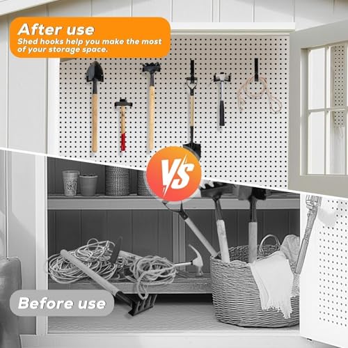 9 Pack Storage Shed Hooks Compatible with Suncast (9 Count)