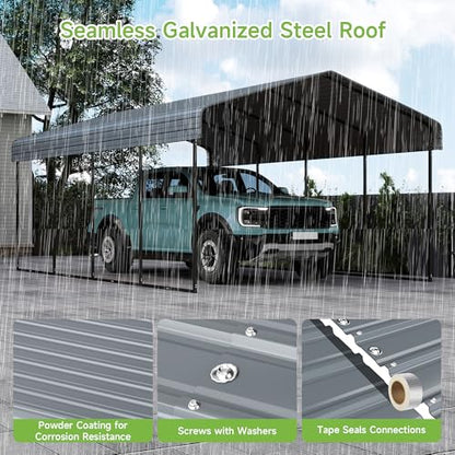 12 x 20 FT Heavy Duty Metal Carport