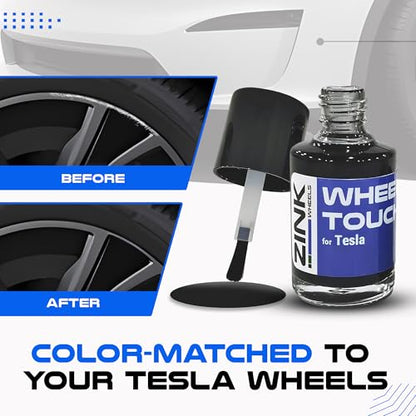 Premium Tesla Wheel Curb Rash Repair Kit for 20" Model X grey Perihelix wheels