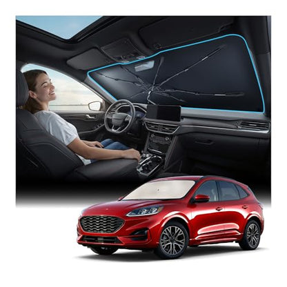 Vinyl Coating Heat Shield] Windshield Sun Shade Umbrella Fit for Ford Escape 2013