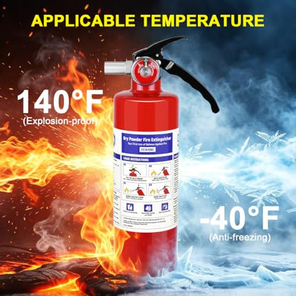 2 Pack ABC Fire Extinguishers with Mount (2 Count)