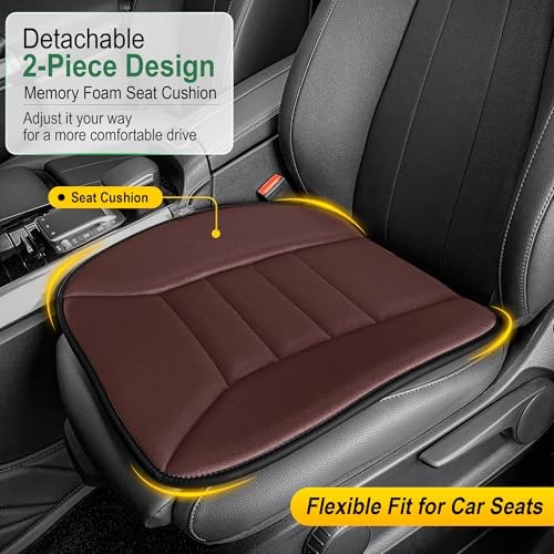 3 Piece Memory Foam Car Seat Cushion Set for Driving Comfort (3 Count)