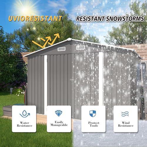 10x8x6.4FT Outdoor Storage Shed