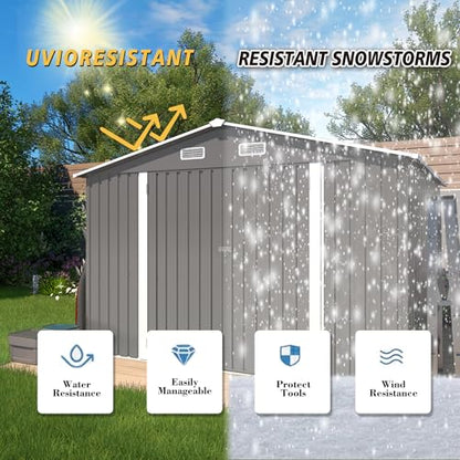 10x8x6.4FT Outdoor Storage Shed