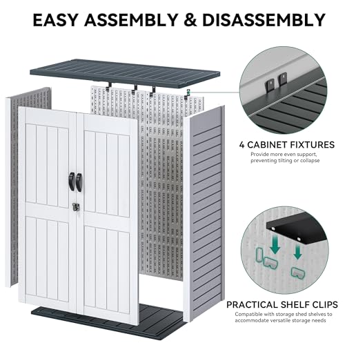 59 cuft Outdoor Vertical Storage Shed