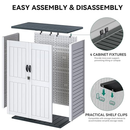59 cuft Outdoor Vertical Storage Shed