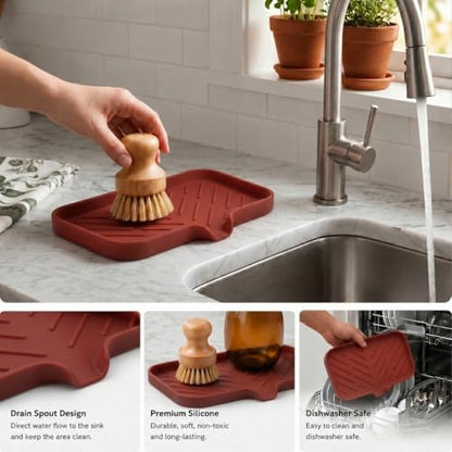 Silicone Soap Dish with Drain Spout