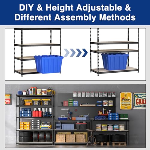 Metal Shelving with Particle Board